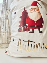 Load image into Gallery viewer, Personalised Christmas Sack // Scandinavian Style Santa