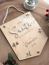 Load image into Gallery viewer, Santa stop here sign // Personalised