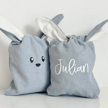 Load image into Gallery viewer, Easter gift bag // Personalised// Blue cotton
