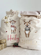 Load image into Gallery viewer, Personalised santa sack // little Reindeer brother