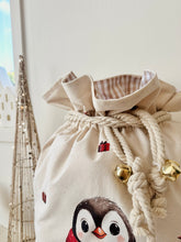 Load image into Gallery viewer, Personalised Christmas Sack // Scandinavian Style Penguin