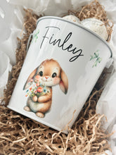 Load image into Gallery viewer, Personalised easter bucket // Lop eared bunny