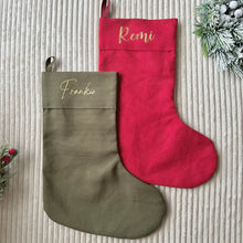 Load image into Gallery viewer, Personalised Christmas Stocking // Santa stockings mini