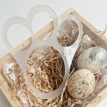 Load image into Gallery viewer, Frosted acrylic Bunny Footprint Stencil // Easter Decoration / Easter Basket Filler