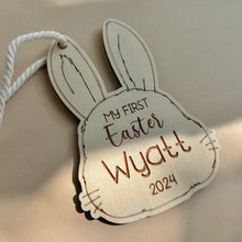 Load image into Gallery viewer, My First Easter Gift Tag // Bunny ornament wooden // Personalised