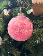 Load image into Gallery viewer, Pink Feather Bauble // Personalised