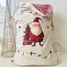 Load image into Gallery viewer, Personalised Christmas Sack // Scandinavian Style Santa
