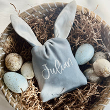Load image into Gallery viewer, Easter gift bag // Personalised// Blue cotton