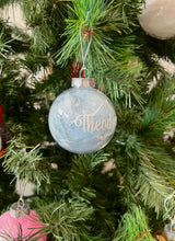Load image into Gallery viewer, Soft Blue Feather Bauble // Personalised