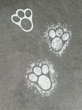 Load image into Gallery viewer, Frosted acrylic Bunny Footprint Stencil // Easter Decoration / Easter Basket Filler