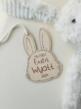 Load image into Gallery viewer, My First Easter Gift Tag // Bunny ornament wooden // Personalised