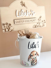 Load image into Gallery viewer, Personalised easter bucket // Lop eared bunny