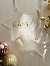 Load image into Gallery viewer, Frosted Star Ornament // Personalised