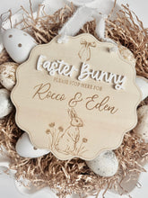 Load image into Gallery viewer, Easter Bunny Please Stop Here // Personalised // Wooden