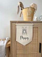 Load image into Gallery viewer, Personalised Bunny wall flag / Personalised / Easter gift