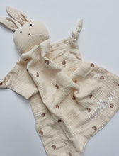 Load image into Gallery viewer, Muslin Bunny Soothing Baby Towel // Personalised