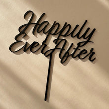 Load image into Gallery viewer, Happily ever after Cake topper // wedding Acrylic cake topper
