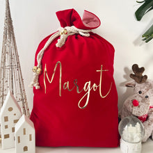 Load image into Gallery viewer, Velvet Santa Sack // Personalised Velvet Christmas Sack
