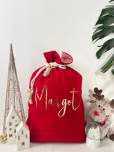 Load image into Gallery viewer, Velvet Santa Sack // Personalised Velvet Christmas Sack
