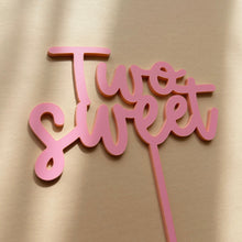 Load image into Gallery viewer, Two Sweet Topper // Cake Topper // Single layer
