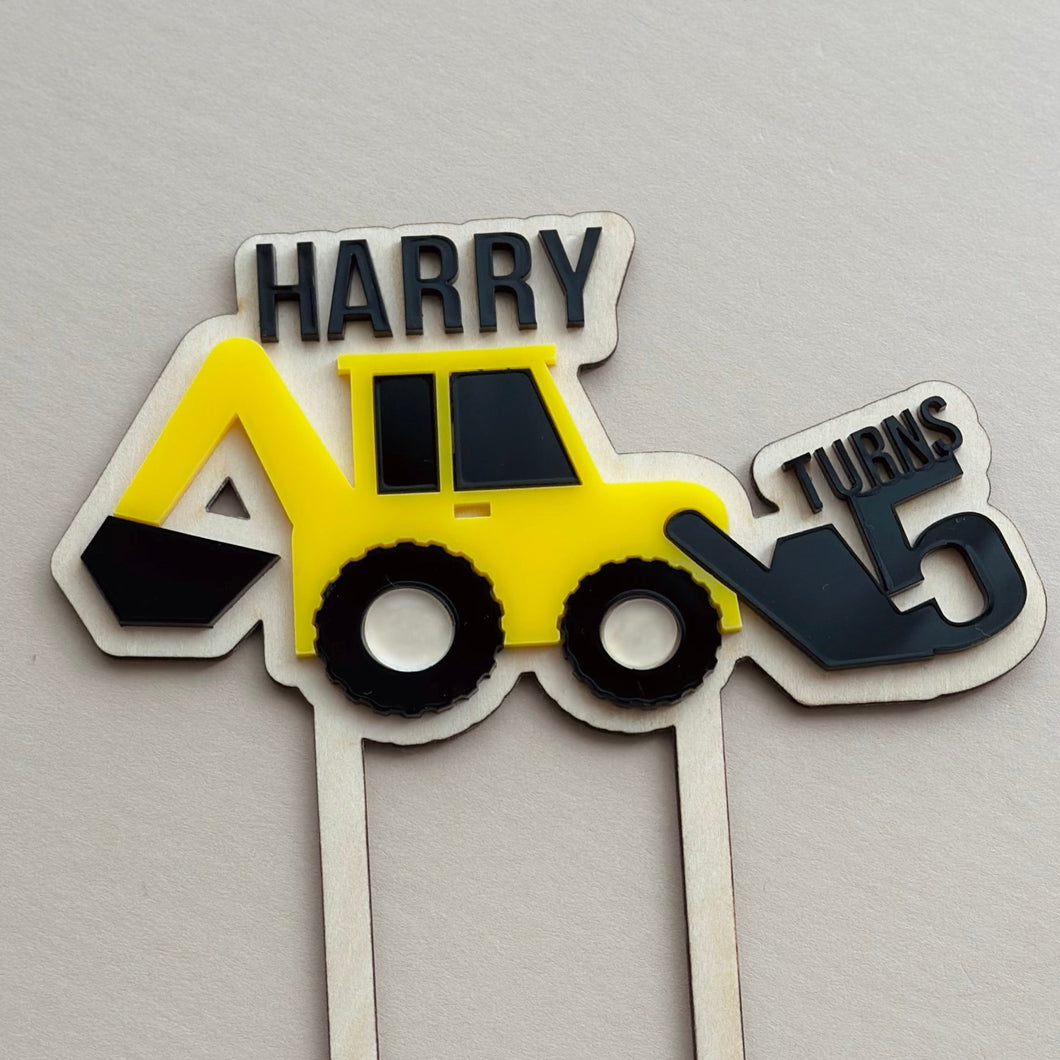 Little Digger Cake Topper // Personalisable