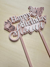 Load image into Gallery viewer, Butterfly Cake Topper // personalised Cake Topper
