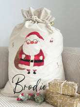 Load image into Gallery viewer, Personalised christmas sack // Quirky Santa
