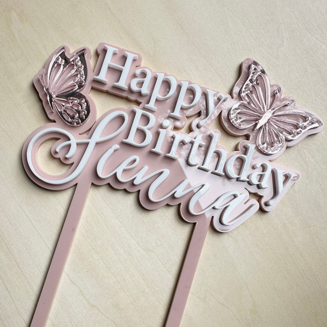 Butterfly Cake Topper // personalised Cake Topper