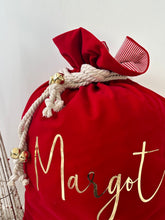 Load image into Gallery viewer, Velvet Santa Sack // Personalised Velvet Christmas Sack
