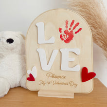 Load image into Gallery viewer, My first Valentine’s Day Gift // DIY Hand print board set

