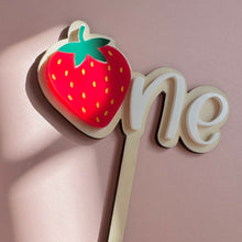 Load image into Gallery viewer, Strawberry Cake Topper // ONE
