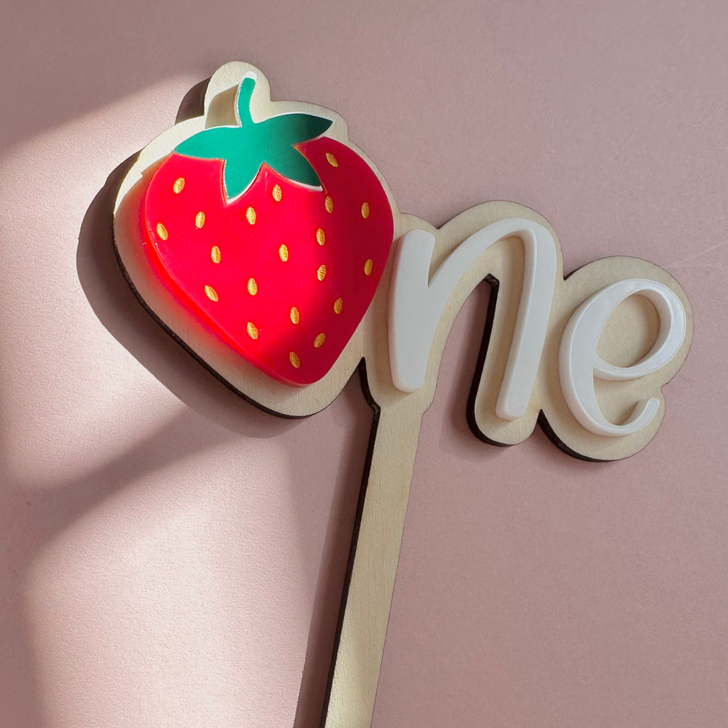 Strawberry Cake Topper // ONE