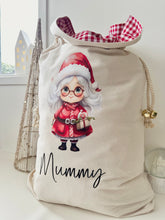 Load image into Gallery viewer, Personalised Santa Sack // Watercolour MRS Claus
