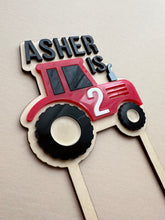 Load image into Gallery viewer, Tractor Cake Topper // Personalisable
