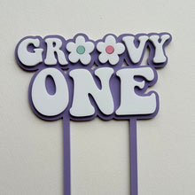 Load image into Gallery viewer, Groovy ONE Cake Topper // Personalisable
