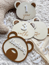 Load image into Gallery viewer, Bear Baby Milestone Set // Personalised
