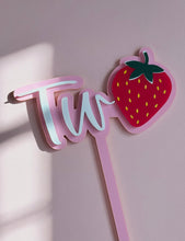 Load image into Gallery viewer, Strawberry Cake Topper // ONE
