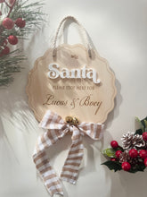 Load image into Gallery viewer, Santa stop here hanger // Personalised
