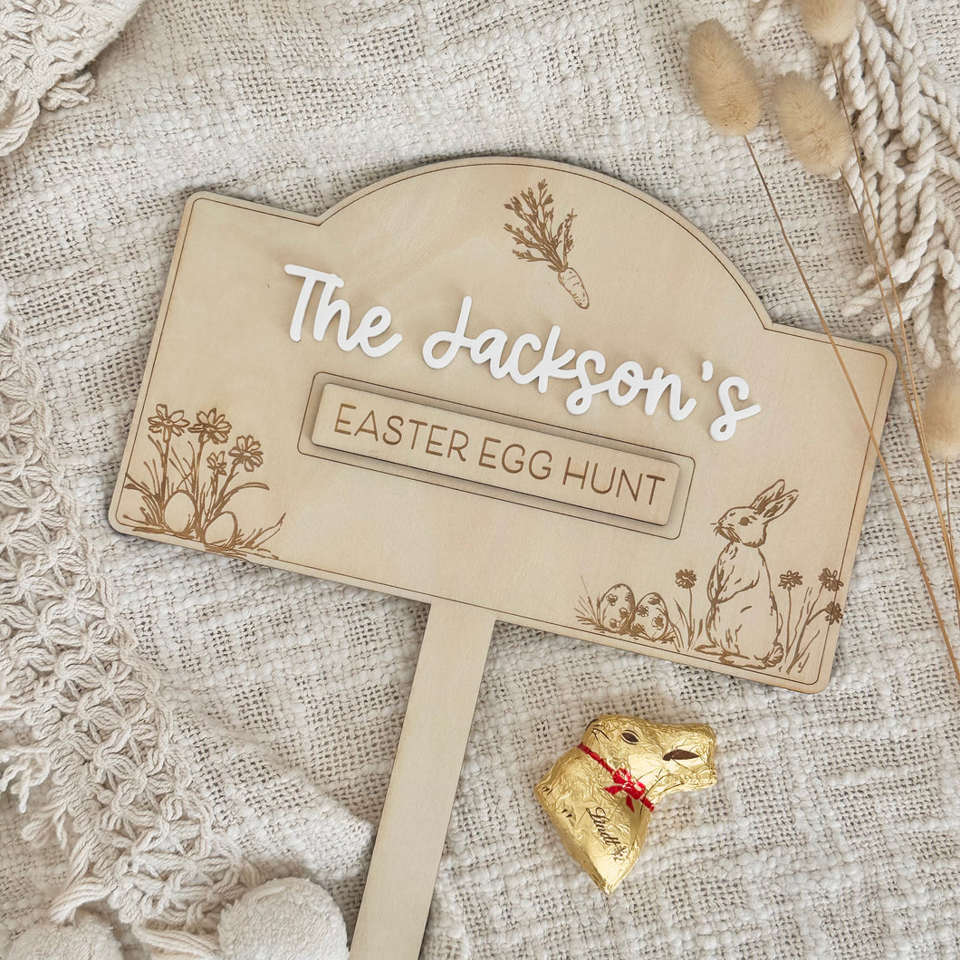 Easter Hunt Sign Personalised // Easter hunt