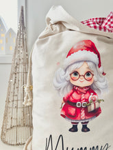 Load image into Gallery viewer, Personalised Santa Sack // Watercolour MRS Claus
