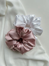 Load image into Gallery viewer, Oversized LUXE Satin Scrunchies // BLUSH Hair accessory // Hens party gift
