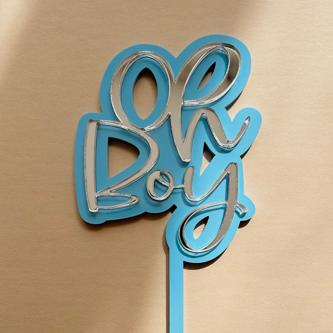 Oh BOY Topper // Cake Topper