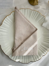 Load image into Gallery viewer, BEIGE personalised napkins // Wedding Decor
