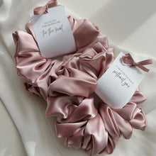 Load image into Gallery viewer, Oversized LUXE Satin Scrunchies // BLUSH Hair accessory // Hens party gift
