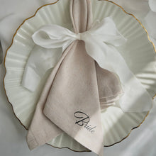 Load image into Gallery viewer, BEIGE personalised napkins // Wedding Decor
