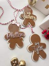 Load image into Gallery viewer, Gingerbread personalised ornament // Christmas gift tag
