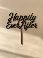 Load image into Gallery viewer, Happily ever after Cake topper // wedding Acrylic cake topper
