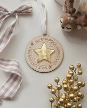 Load image into Gallery viewer, Personalised Nice list Ornament // Christmas decor
