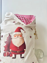 Load image into Gallery viewer, Personalised Christmas Sack // Scandinavian Style Santa
