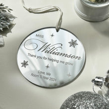 Load image into Gallery viewer, Personalised Teacher christmas Ornament //
